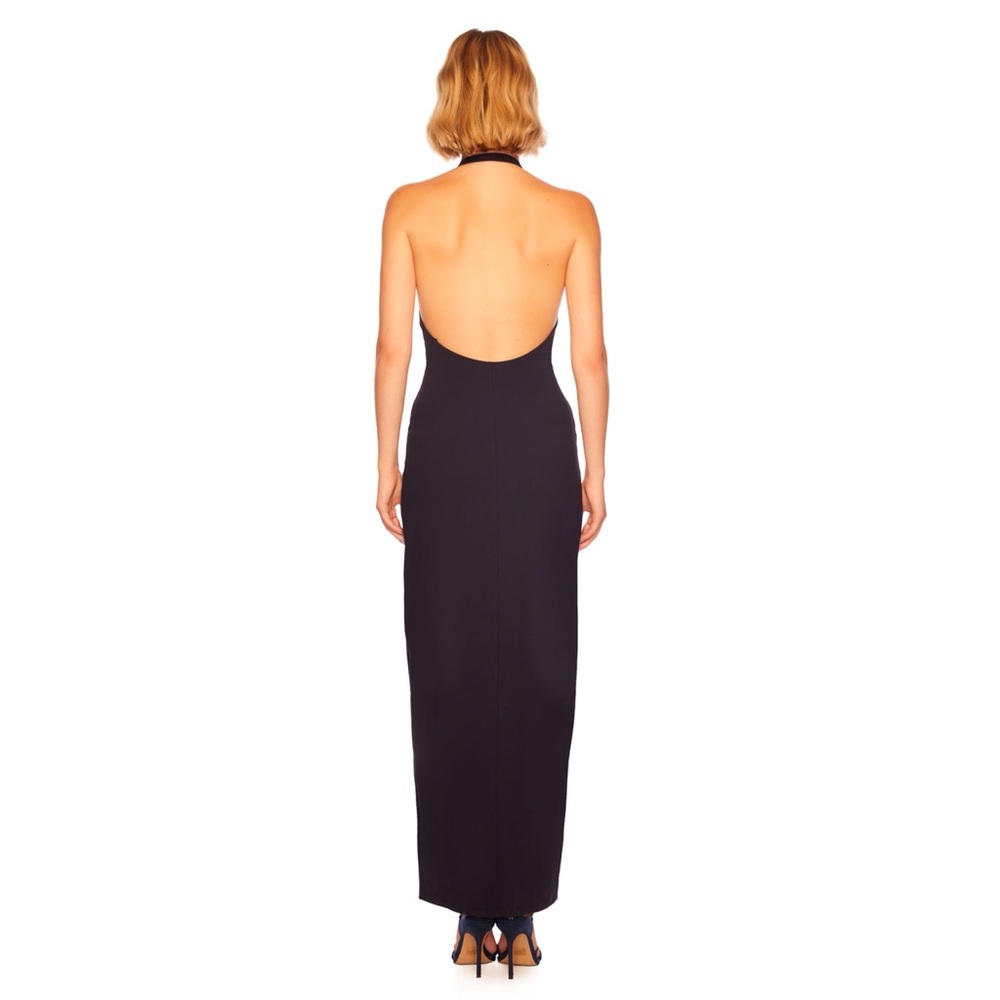 Susana Monaco Black Halter Maxi Dress Backless • S - Picture 2 of 8